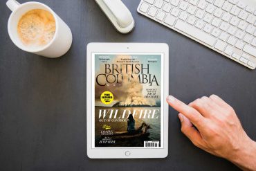 Digital Version of the Spring 2018 issue of British Columbia Magazine on an iPad.