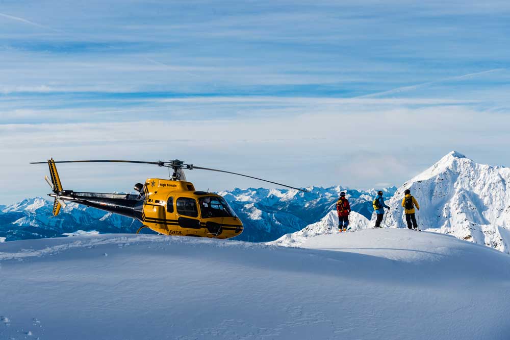 Surveying some of the 80,000 skiable acres in the Stellar tenure. Credit: Mattias Fredriksson.