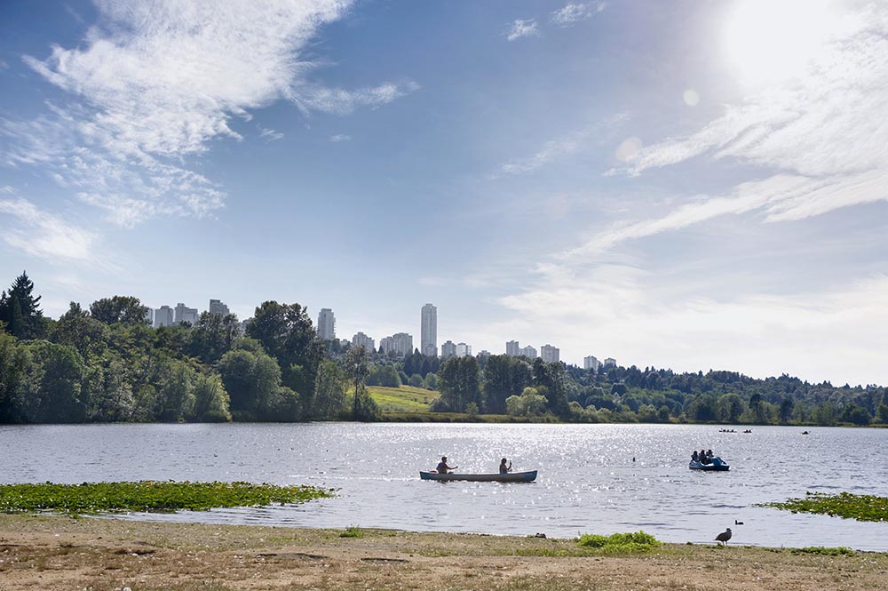 Canoeing on Deer Lake. Photo by Tourism Burnaby.