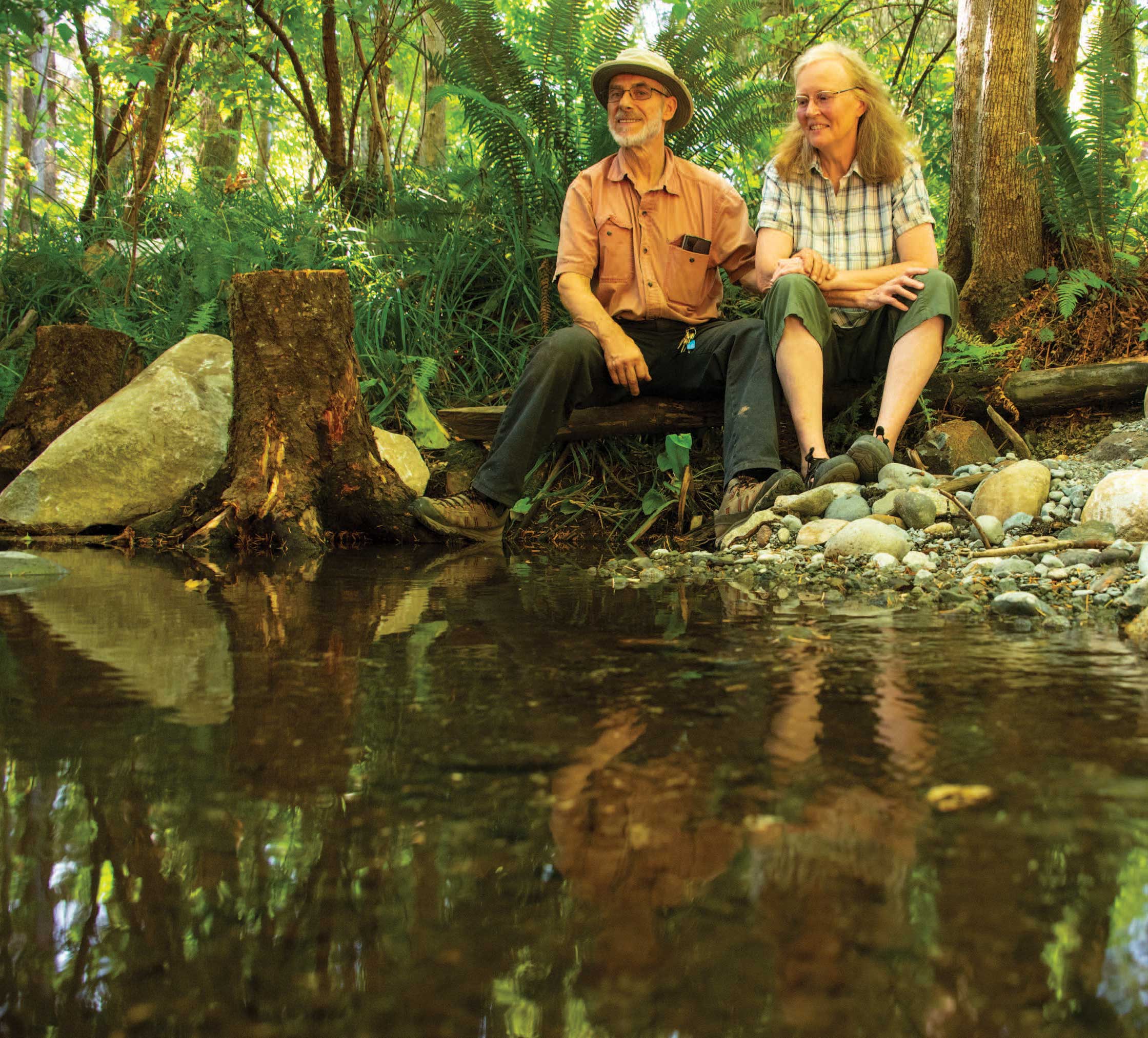 Jim Palmer and Jan Gemmell have been the heart and soul of the Morrison Creek Streamkeepers for more than two decades. Photo by Steve Ogle.