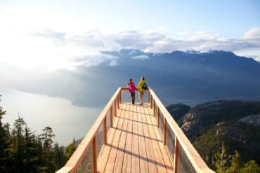 The Sea to Sky Gondola’s Panorama Trail overlooks Howe Sound. Credit: Paul Bride/Sea To Sky Gondola.