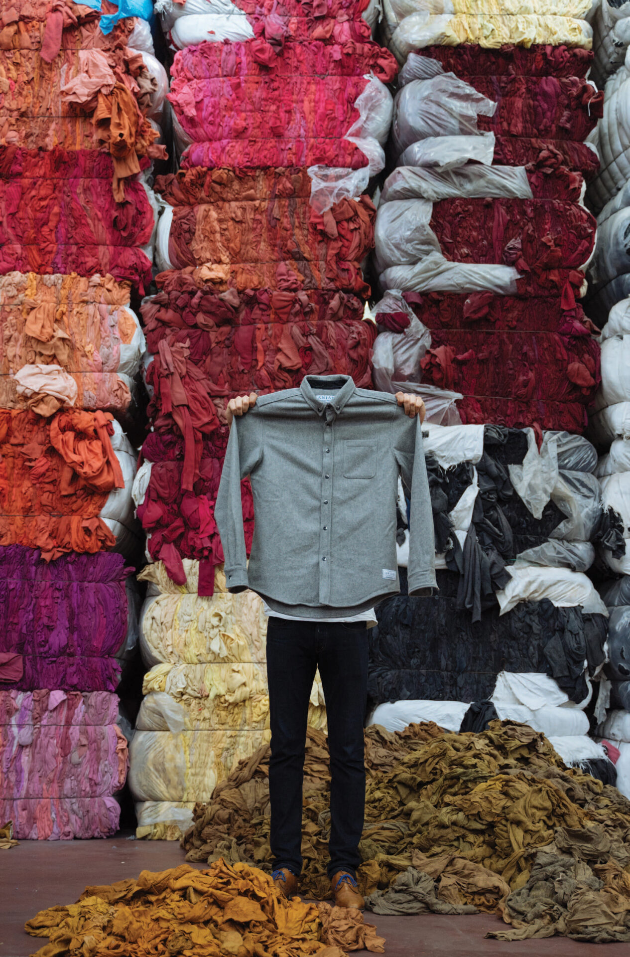 ANIÁN salvages textiles to create new high-quality clothing. Courtesy of ANIÁN.