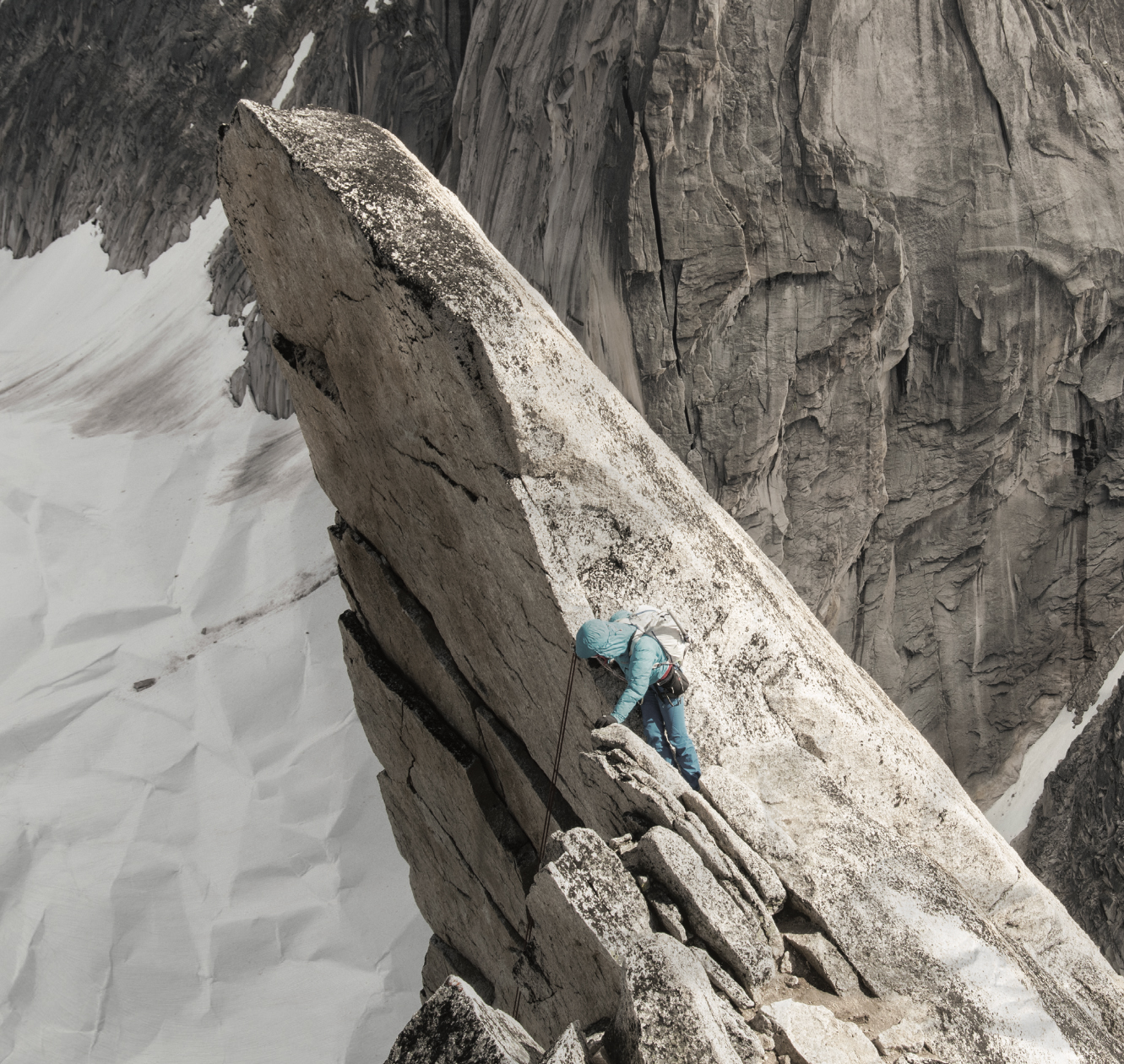 Life & Death on the Bugaboo Spire. Photo by Steve Ogle.