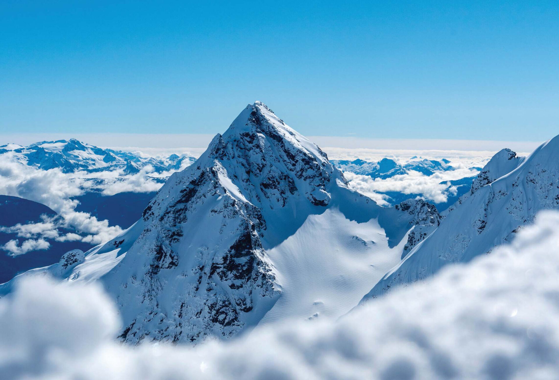 The Tantalus Range is one of the most iconic mountain vistas along the Sea to Sky. Photo by Daniel O'Keefe.