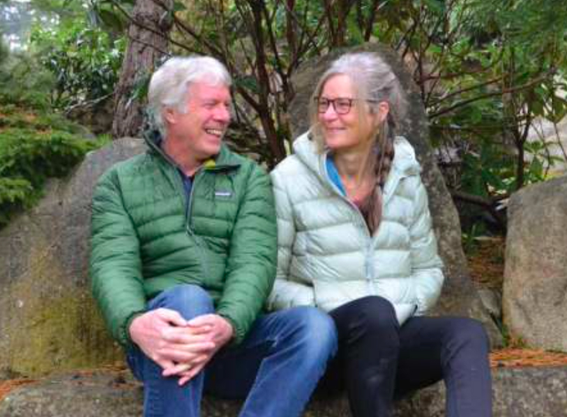 Tom Kennedy and Andrea Schaeppi relax at their home on the Comox Peninsula. A year and a half after their fateful grizzly encounter, the adventurous couple feels lucky that it didn’t turn out worse. Tom is now almost fully recovered from his injuries, but the experience still stirs up emotions for both of them. 